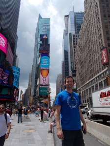 Me in Times Square. This was on the first full day after we arrived.